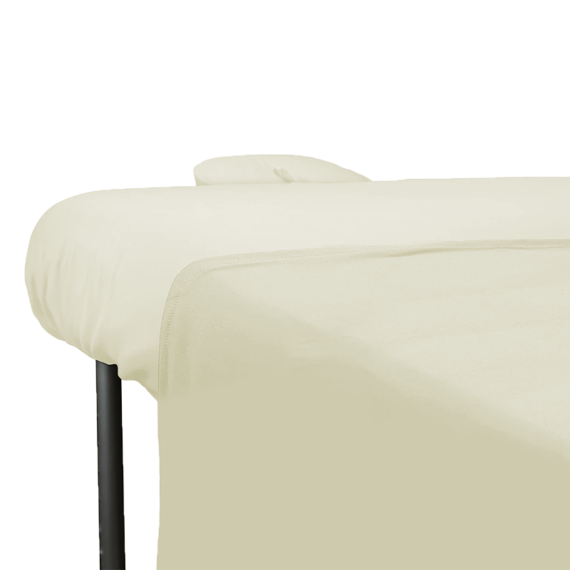 Ensemble de literie deluxe crème pour table de massage en polyester durable