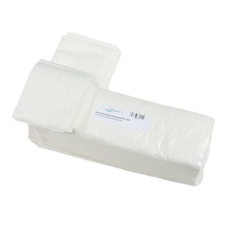 60 Serviettes Papier Sec 40x70cm – Gaufrage S, 65gr – Pour Coiffeurs, Esthéticiennes, Usage Maison