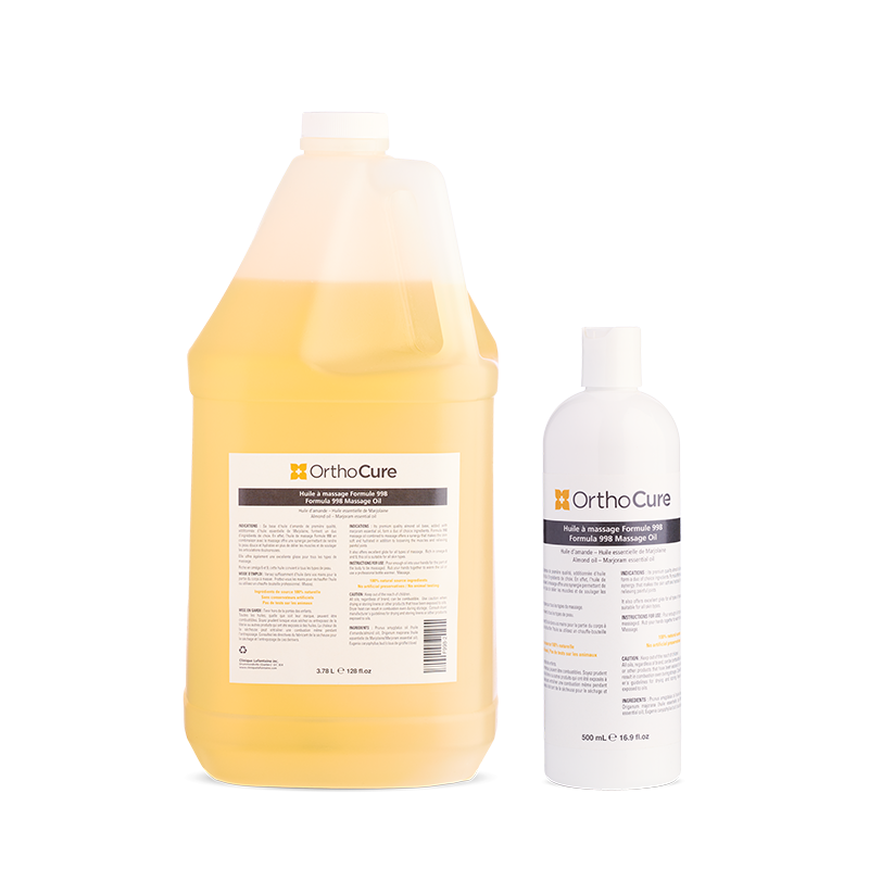 Huile à massage Formule 998 Orthocure tous formats 