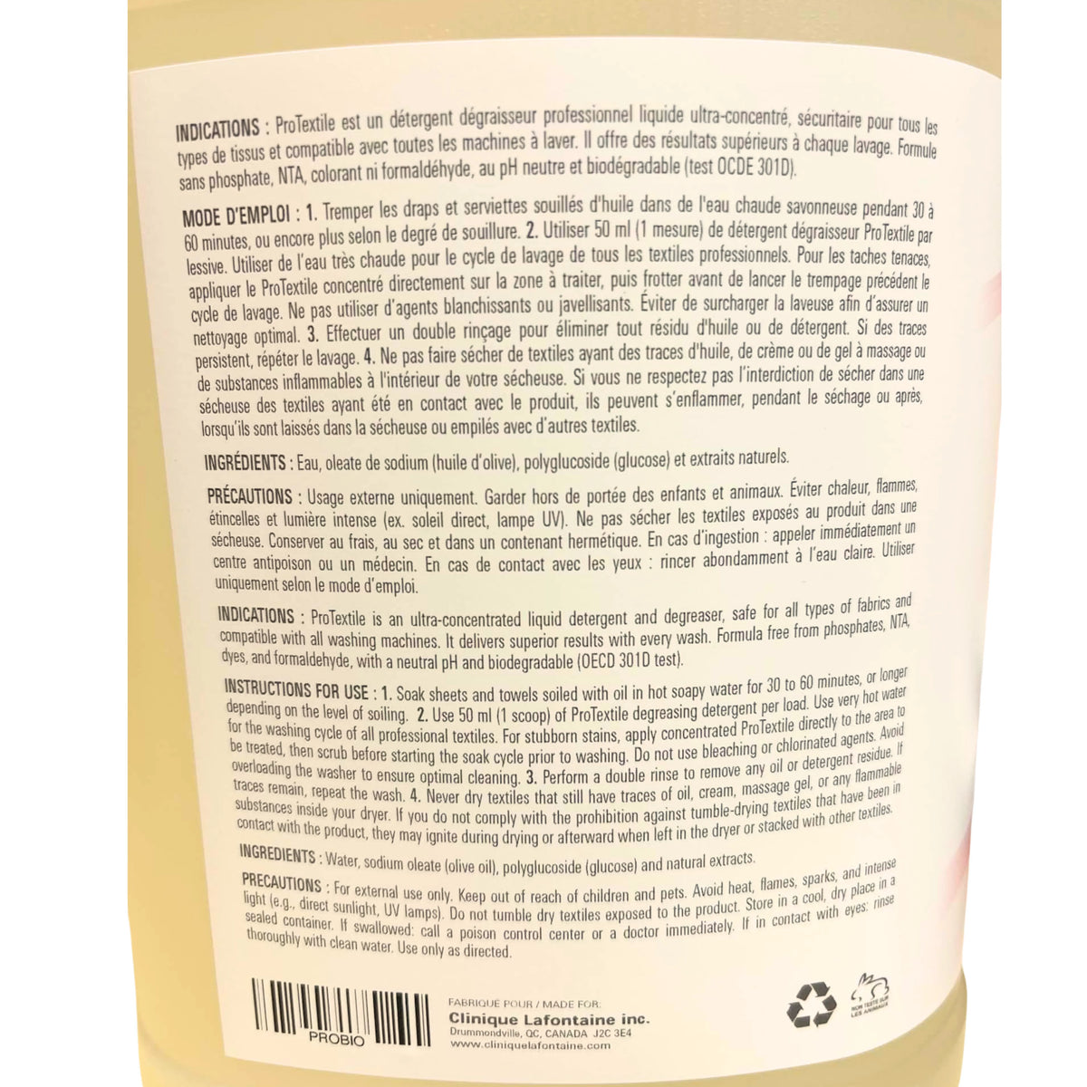 Détergent dégraisseur à lessive ProTextile