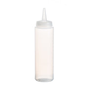 Bouteille 250 ml transparente avec bouchon pointu pour huile à massage