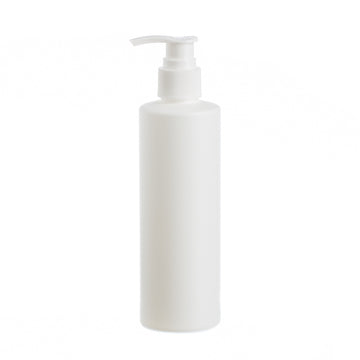 Bouteille en plastique blanc 250 ml avec pompe